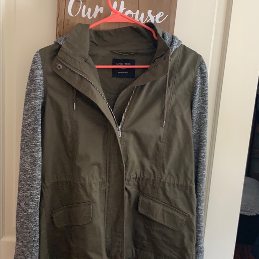 Army green Love Tree cargo jacket